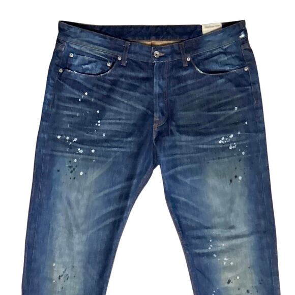 Prospective Flow Jeans USA Selvedge Button Fly Redlines Denim Pants 38x35 - Picture 3 of 5